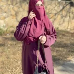 maroon abaya